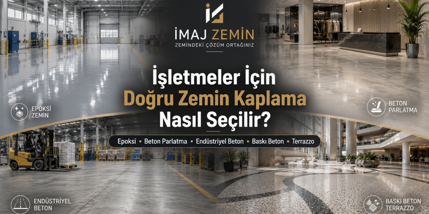 zemin kaplama doğru zemin seçimi endüstriyel zemin kaplama epoksi zemin kaplama beton parlatma endüstriyel beton fabrika zemin kaplama depo zemin kaplama otopark zemin kaplama baskı beton terrazzo ticari zemin çözümleri